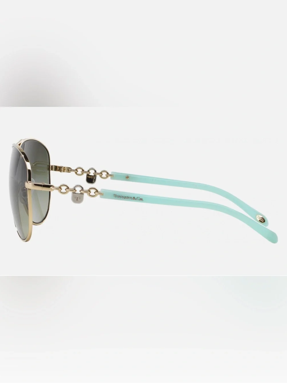 Tiffany & Co. Locks Pilot Aviator Sunglasses